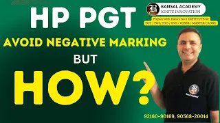 "Crack the HP-PGT Exam: How to Avoid Negative Marking" - Bansal academy