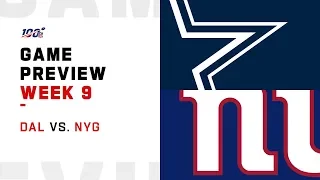 Dallas Cowboys vs New York Giants Week 9 NFL Game Preview