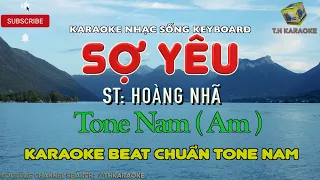 Sợ Yêu | Karaoke Beat Chuẩn | Tone Nam (Am) @THKaraoke