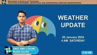 Public Weather Forecast issued at 4AM | January 20 2024 - Saturday