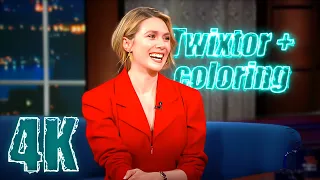 Elizabeth Olsen Interviews 4K Twixtor Scenepack with Coloring for edits MEGA
