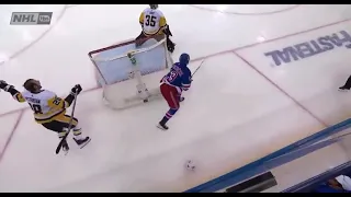 Does Rangers Lafreniere INTENTIONALLY Pull Petterssons Helmet Off?