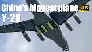 Y-20 China's biggest plane flying in Changchun Airshow