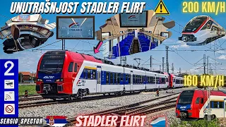 Unutrašnjost Stadler Flirt 4 voza, Kineski brzi Voz CRRC, prva staklena fasada Prokop #beograd