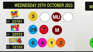 NLCB Draws   Wednesday October 25th 2023