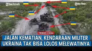 Pemandangan Kerangka-kerangka Peralatan Militer Ukraina yang Hancur di Belogorovka