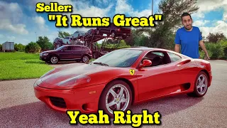 I Bought a "Run & Drive" Ferrari at Auction that was Secretly Mechanically Totaled