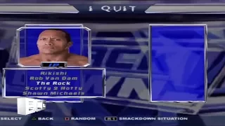 WWE Smackdown Shut Your Mouth Character Select Screen Roster Including All Unlockables