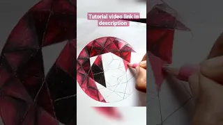 Realistic RUBY drawing with pencil colours