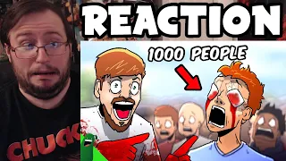 Gor's "Mr Beast Blinds 1,000 People by Avocado Animations" REACTION