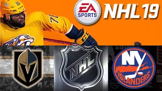 NHL 19 Season mode: Vegas Golden Knights vs New York Islanders (Xbox One HD) [1080p60FPS]