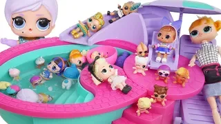 Pool Slumber Party with Wrong Heads LOL Surprise Dolls Mystery Blind Bags