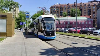 Поездка на трамвайном маршруте 39 / Ride on tram route 39