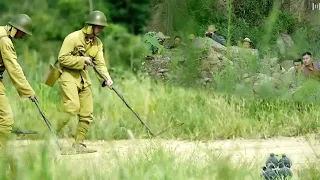 Japanese hunted down Chinese army but Chinese army sets landmines along the route, defeating them!