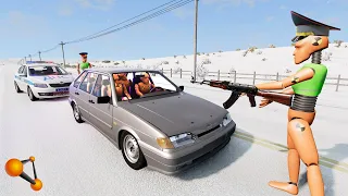 ОГОНЬ НА ПОРАЖЕНИЕ! ВОДИТЕЛЬ ОТКАЗАЛСЯ ОСТАНАВЛИВАТЬСЯ | BeamNG.drive