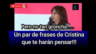 Un par de frases de Cristina que te harán pensar