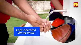 HandyWash, a portable, foot operated wash basin