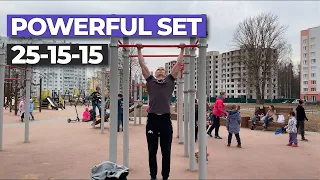 25 Pull-Ups - 15 Muscle-Ups - 15 Pull-Ups in a Row!