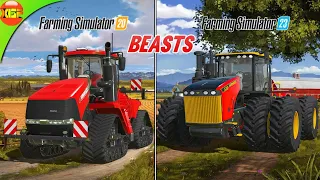 FS20 vs FS23! Biggest Tractors of Both Games Comparison with Big Cultivators!