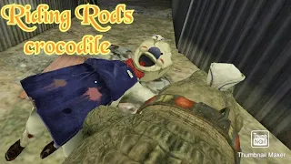 Riding Rod's Crocodile | Ice Scream 3