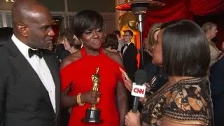 Viola Davis reacts to Oscar win