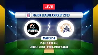 🔴LIVE SAN FRANCISCO UNICORNS VS TEXAS SUPER KINGS | MAJOR LEAGUE CRICKET 2023 | SFU VS TSK | MLCT20