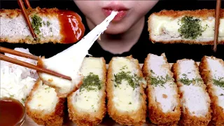 ASMR MOZZARELLA CHEESE PORK CUTLET 치즈돈까스, 등심돈까스 리얼사운드 먹방 EATING SOUND MUKBANG