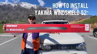 How to install Yakima Windshield 52” with Thule roof rack on Nissan Cube การติดตั้งกันลมเผื่อลดเสียง