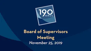 Board of Supervisors 11-25-2019