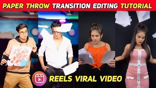 Reels Viral Paper Throw Transition Video Tutorial | How To Make Paper Throw Transition In Reels