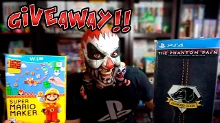 Giveaway Super Mario Maker and Collectors edition Metal Gear Solid V the phantom Pain - Karcamo.com