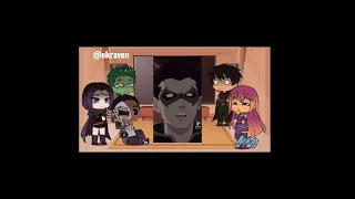 || Teen Titans react to the batfam 1/2 || description || Ace.g