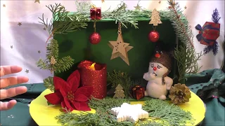 Deko Box Weihnachten  - Mandarinen Kiste weihnachtlich gestalten / dekorieren