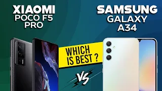 Xiaomi Poco F5 Pro VS Samsung Galaxy A34 - Full Comparison ⚡Which one is Best