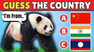 GUESS THE COUNTRY FROM IT'S NATIONAL ANIMALS | #flag #country #quiz #guessthecountry