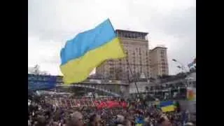 Гімн України на Євромайдані 2013.12.08