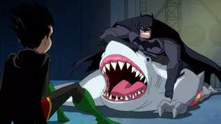 Batman Saves Robin(Damian Wayne) From King Shark - Harley Quinn 01x04 Finding Mr. Right