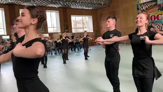 Baletul Național JOC. Repetiția tabloului coregrafic Transcarpatia. Mărțișor 2019