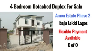 4 Bedroom Detached Duplex House For Sale In Amen Estate Phase 2 Ibeju Lekki Lagos. Flexible Payment.