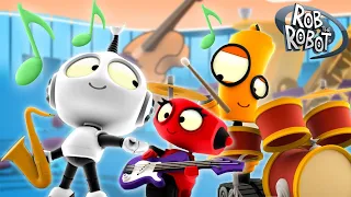 Rob and Friends Play Some Cool Nep-tunes at Music Planet! 🪐| Rob The Robot | Preschool Learning