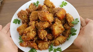 you'll not cook the chicken any other way! easy crispy sesame chicken better than take out !