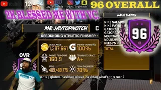 LOOK HOW MUCH VC 2K GAVE ME!!! | 96 OVERALL REACTION | *NOT CLICKBAIT* | NBA 2k18 99 OVERALL GRIND