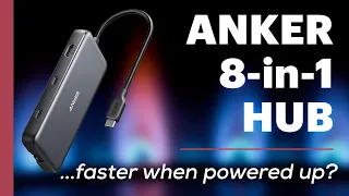 Anker 8-in-1 Data Hub - Speed Testing with External Power