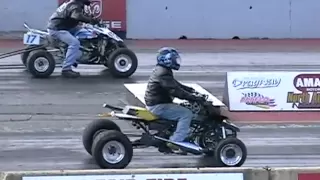 ATV DRAG RACING 2009 SUZUKI LTR450 VS. BANSHEE