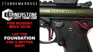 TANDEMKROSS "Cornerstone" Safety Thumb Ledge for Ruger MKIV 22/45