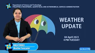 Public Weather Forecast issued at 4:00 PM | April 04, 2023