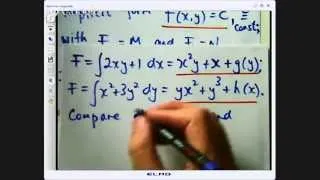 Exact differential equations: how to solve