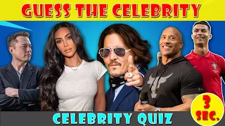 Guess the Celebrity in 3 seconds.... | CAN YOU GUESS | Most famous people in the world | Quiz 2023 |