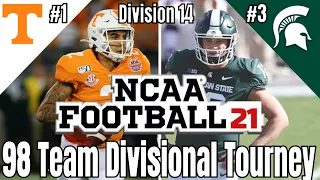 #1 Tennessee vs #3 Michigan State (Championship - Division 14) - 98 Team Tournament - NCAA Football