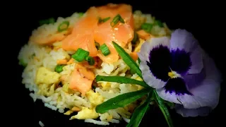 Smoked Salmon Egg Fried Rice | Chinese Style Recipe